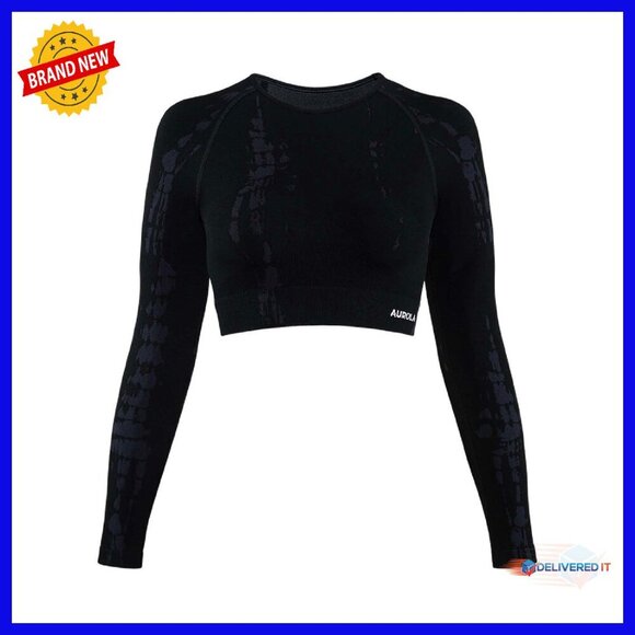 Tops - Seamless Long Sleeve Crop Top, Quick-Dry Athletic Tee for Yoga & Workouts